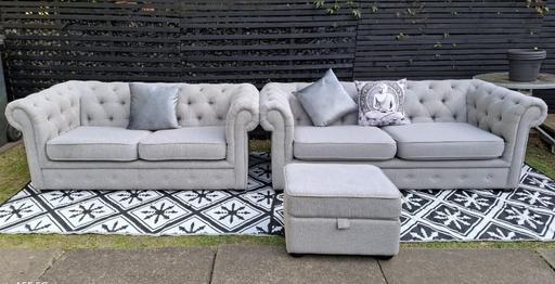 Buy & Sell Wednesfield Wolverhampton - Photos for Grey DFS Chesterfield Sofas..3+2.
