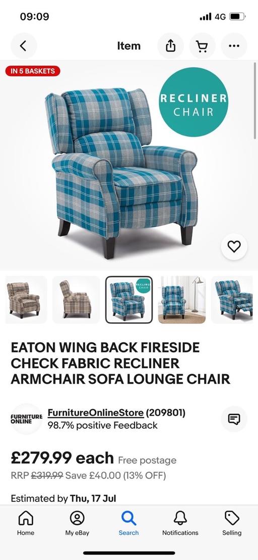Buy & Sell Kings Norton Birmingham - Photos for Wing back fireside recliner