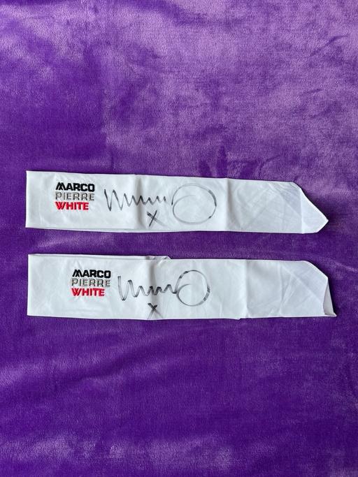 Buy & Sell Wimblebury Cannock Chase - Photos for Marco Pierre White Signed Bandanas x 2