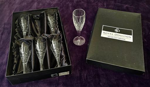 Buy & Sell Wimblebury Cannock Chase - Photos for Royal Doulton Cut Glass Set Dorchester Flutes