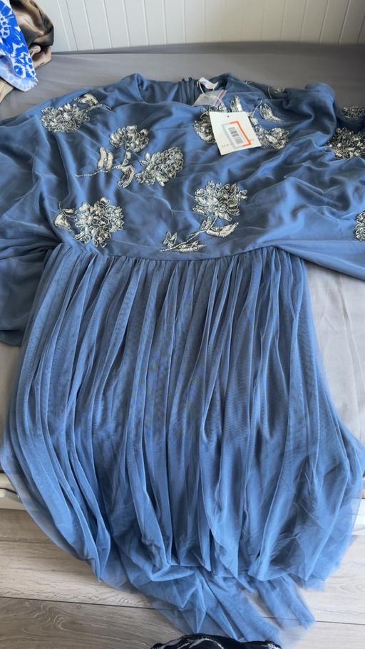 Buy & Sell Leamouth East London - Photos for Blue embroidered batwing kaftan dress