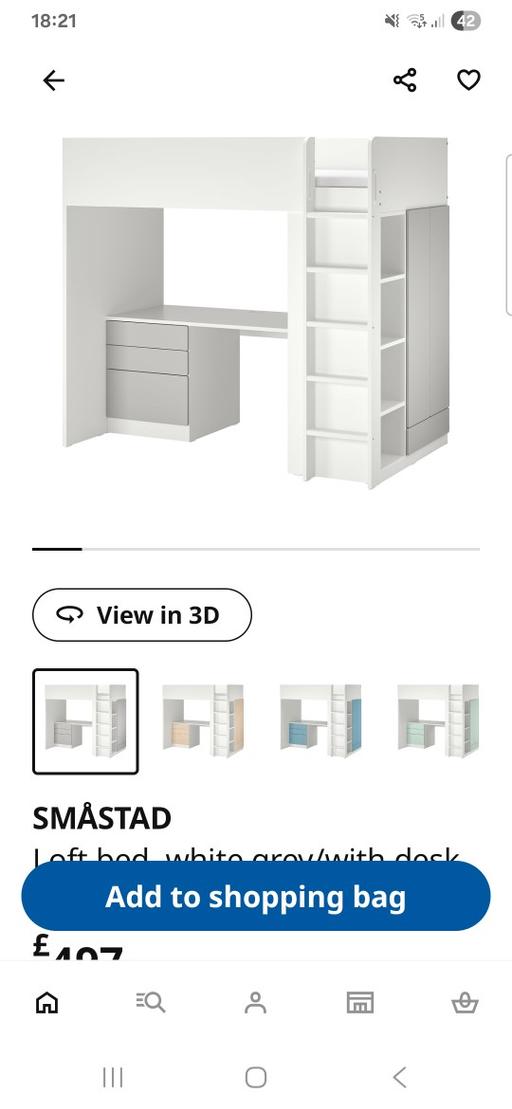 Buy & Sell Potters Bar Hertsmere - Photos for IKEA Loft bed with desk and Tutti wardrobe