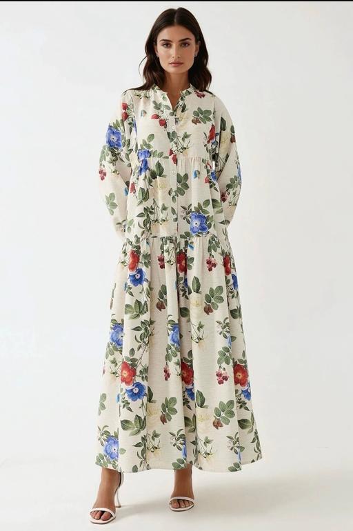 Buy & Sell Bracknell Bracknell Forest - Photos for Floral linen feel crew neck maxi dress.