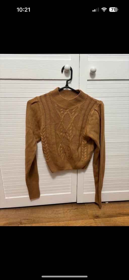 Buy & Sell Stoke Hill Exeter - Photos for Mustard brown crop knitted jumper