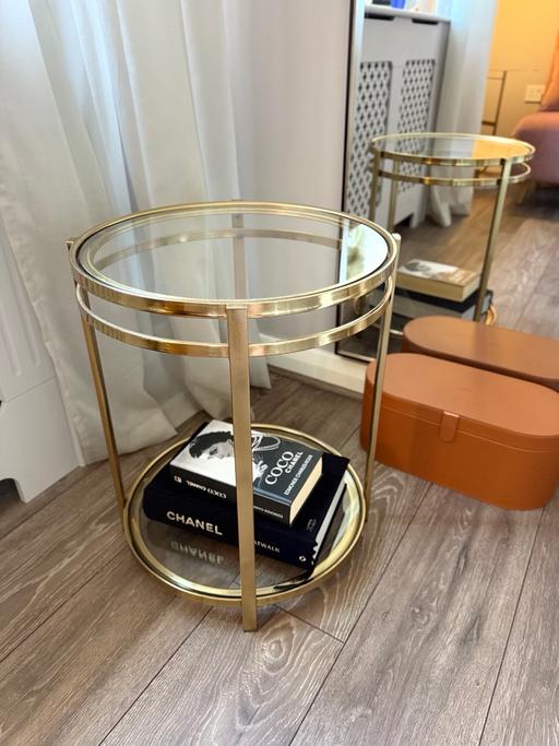 Buy & Sell Chalvey Slough - Photos for Gold metal and Glass side table