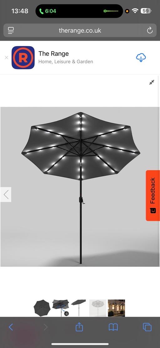 Buy & Sell Ipswich Suffolk - Photos for 32 Solar LED Parasol