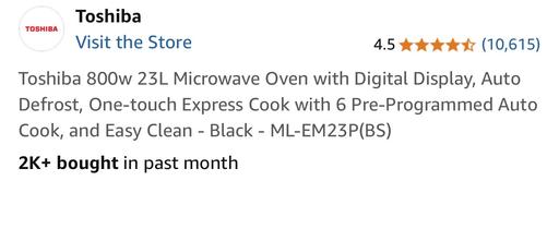 Buy & Sell Whetstone North London - Photos for Microwave ML-EM23P(BS)
