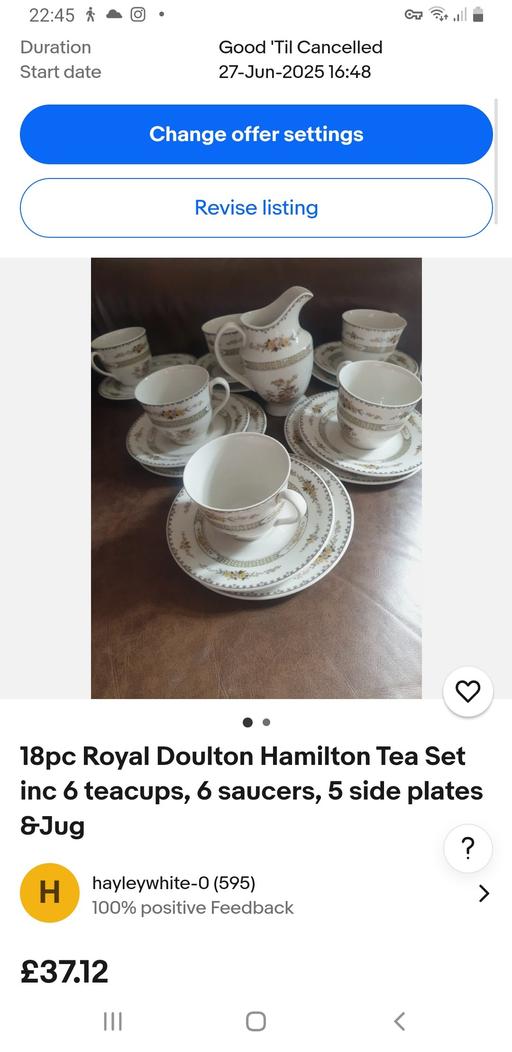 Buy & Sell Sedgley Dudley - Photos for royal doulton Hamilton tea set