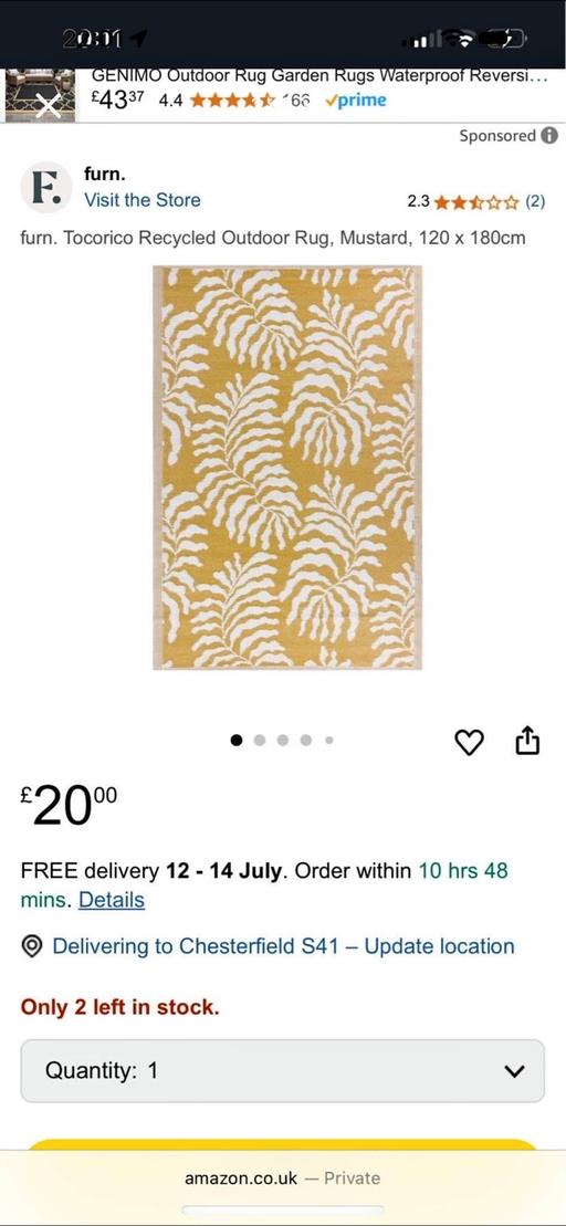 Buy & Sell Duckmanton Chesterfield - Photos for Furn outdoor rug