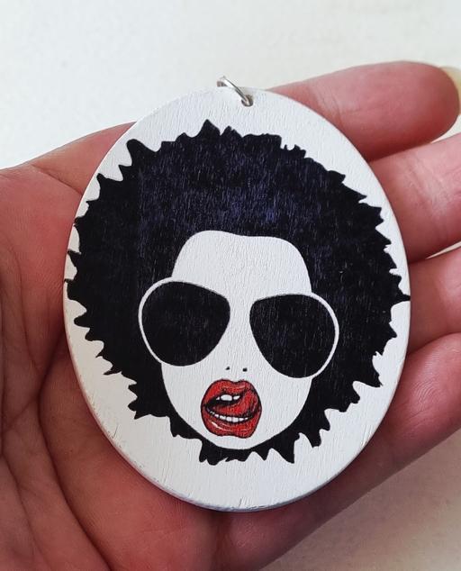 Buy & Sell Liverpool Knowsley - Photos for Large Oval Africa Inspired Wooden Earrings