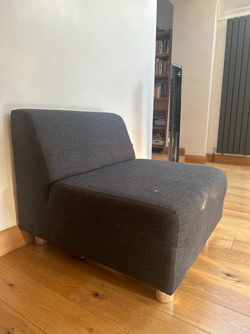 Buy & Sell Ilford Redbridge - Photos for Single Grey Sofa Chair