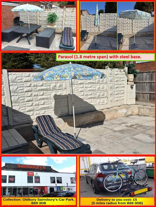Buy & Sell Oldbury Sandwell - Photos for Parasol 1.8 metre span with steel base.