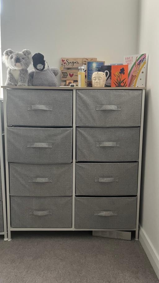 Buy & Sell Castle Green East London - Photos for Grey Fabric 8 Drawer Unit
