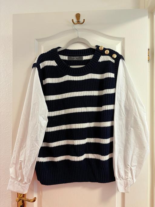 Buy & Sell Derry Downs South East London - Photos for Navy &White Striped knit vest puff sleeves XL