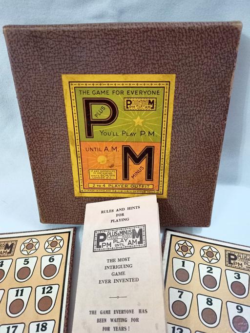 Buy & Sell Hall Green Birmingham - Photos for VINTAGE PM-PLUS & MINUS BOARD GAME 1930s.