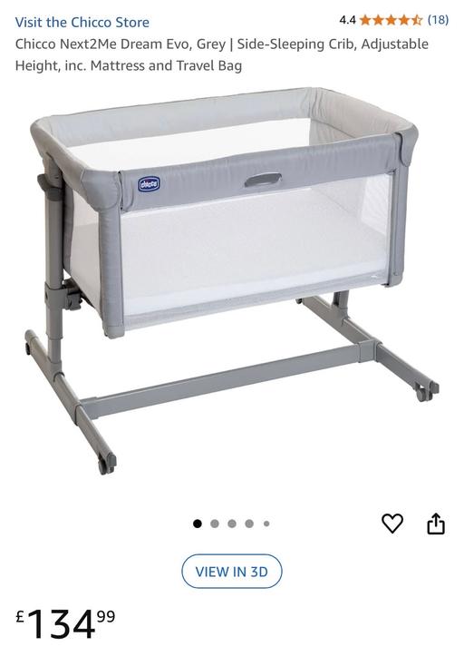 Buy & Sell Brompton South West London - Photos for Chicco next2me dream eco co-sleeper crib grey