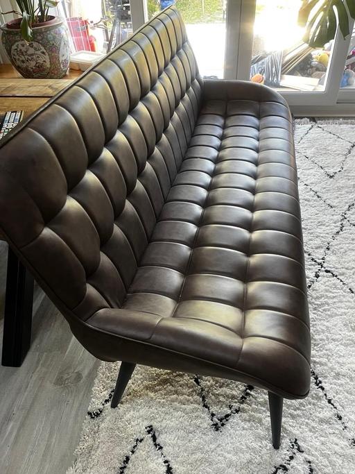 Buy & Sell Totteridge North London - Photos for Brown faux leather dining bench