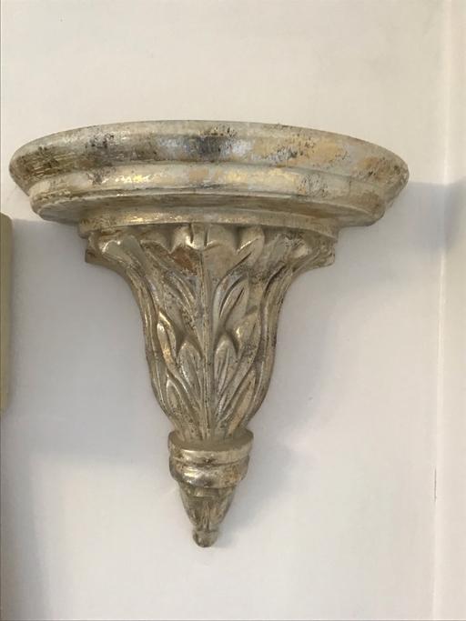 Buy & Sell New Tupton Chesterfield - Photos for 2 decorative goldcream mottled wall shelves