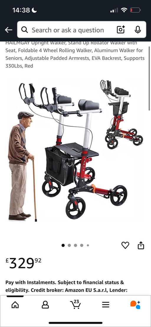 Buy & Sell Kings Norton Birmingham - Photos for Mobility walker with seat and bag (RRP £329)