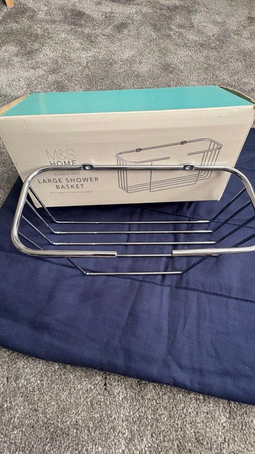 Buy & Sell Upton Park East London - Photos for NEW M&S large chrome shower/bathroom basket