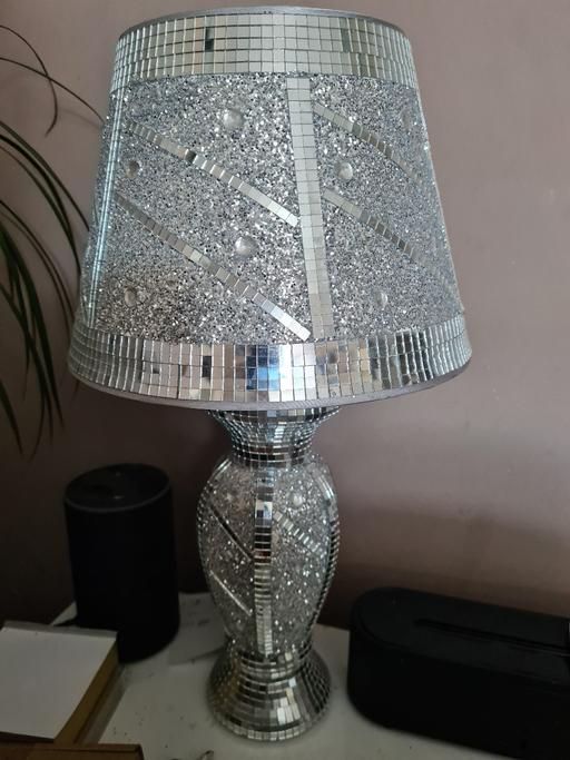 Buy & Sell Eckington North East Derbyshire - Photos for silver glitter crushed diamond table lamp