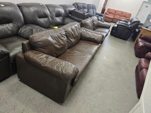 Buy & Sell Dudley West Midlands - Photos for Brown leather 2x2 sofas