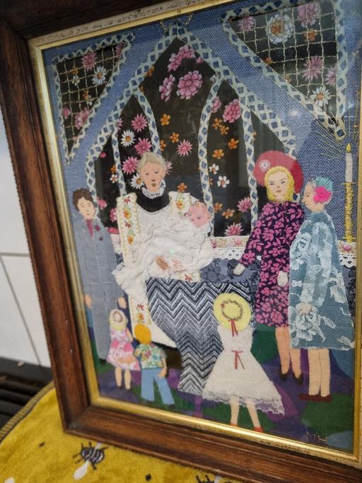 Buy & Sell West Wickham Bromley - Photos for Textile art picture christening £30