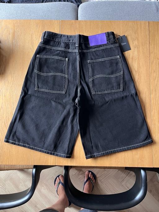 Buy & Sell Rotherhithe South East London - Photos for Mens Black Dime Denim Jorts with White Stitch
