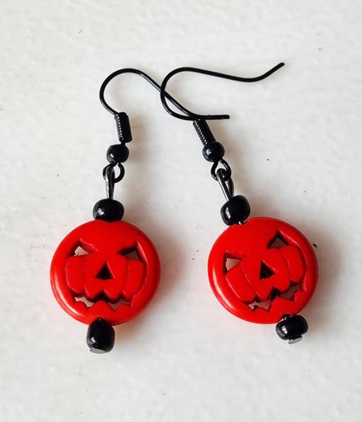 Buy & Sell Liverpool Knowsley - Photos for Red Howlite Pumpkin Halloween Earrings