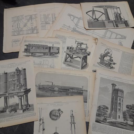 Buy & Sell Preston South Ribble - Photos for LARGE ANTIQUARIAN ENGRAVINGS & DIAGRAMS