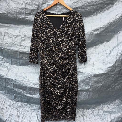 Buy & Sell Amblecote Dudley - Photos for Kaliko Black & Gold Lace Bodycon Dress UK 14
