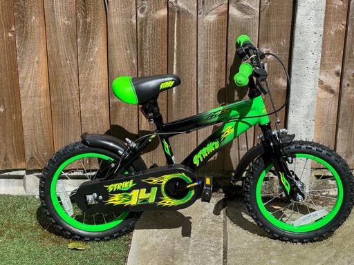 Buy & Sell Sutton Town Centre Sutton - Photos for 14” Strike Hero Green/Black boys/girls bike