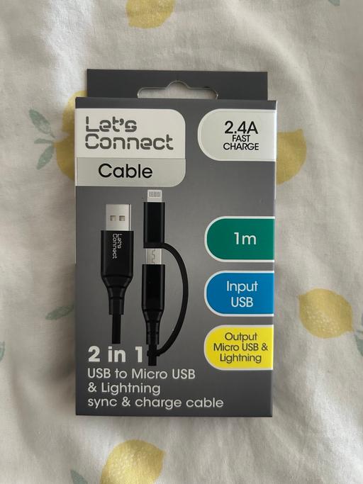 Buy & Sell Edmonton North London - Photos for 2 in 1 USB to MicroUSB Charging Cable