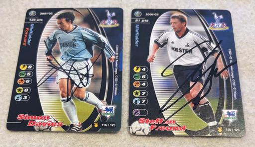 Buy & Sell Muxton Telford and Wrekin - Photos for 2 autographed Tottenham trading cards 2001/02
