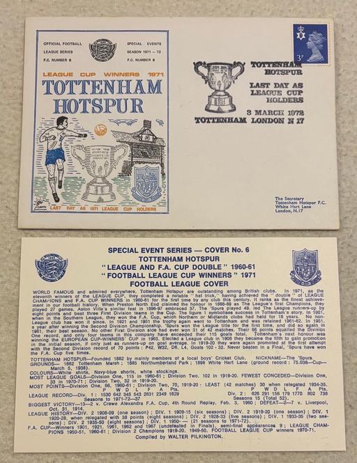Buy & Sell Muxton Telford and Wrekin - Photos for Tottenham Hotspur first day cover 1971 