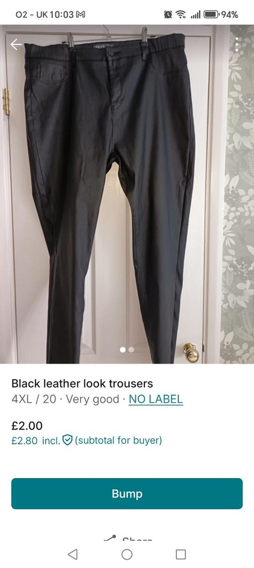 Buy & Sell Wallbrook Dudley - Photos for Leather look trousers