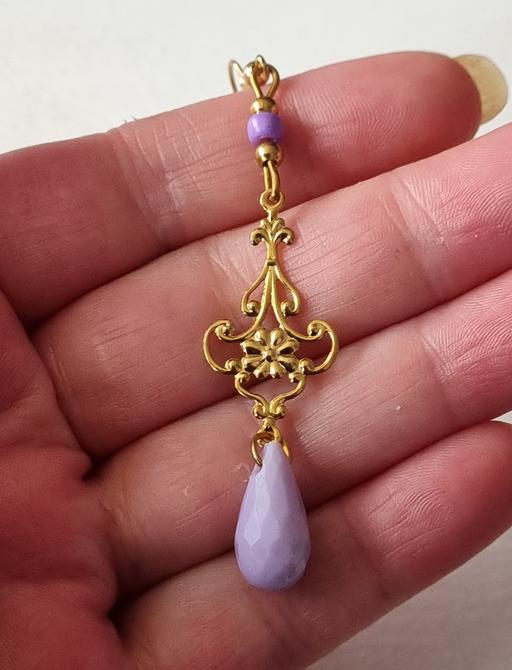 Buy & Sell Liverpool Knowsley - Photos for Vintage Style Lilac and Bright Gold Earrings