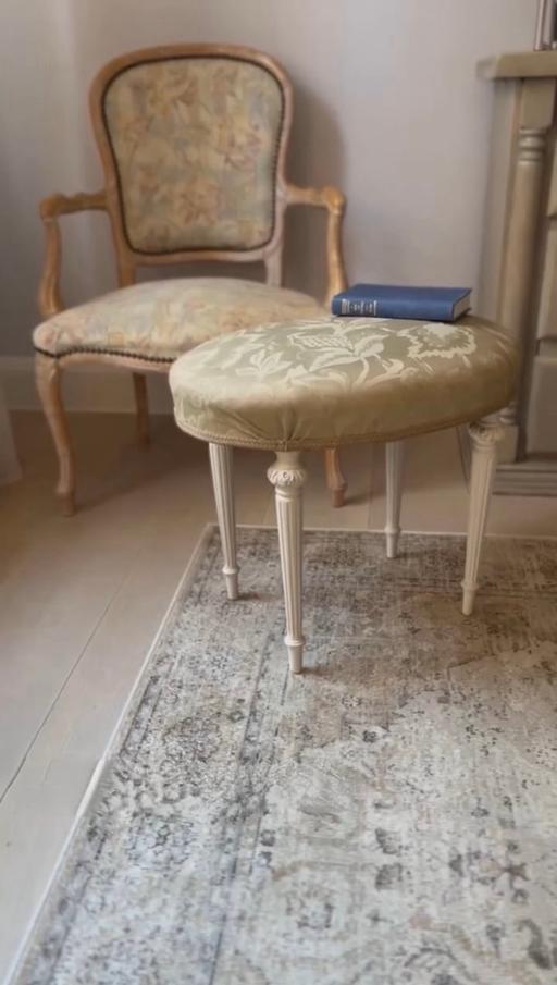 Buy & Sell Queen`s Park North West London - Photos for Antique French Carved Baroque Footstool Beige