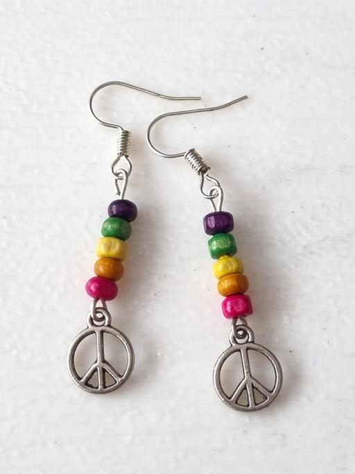 Buy & Sell Liverpool Knowsley - Photos for Rainbow Wooden Peace Minimalist Earrings