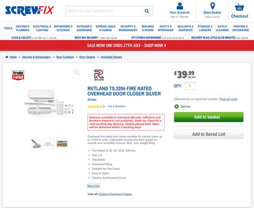 Buy & Sell Brierley Hill Dudley - Photos for OVERHEAD DOOR CLOSER SILVER