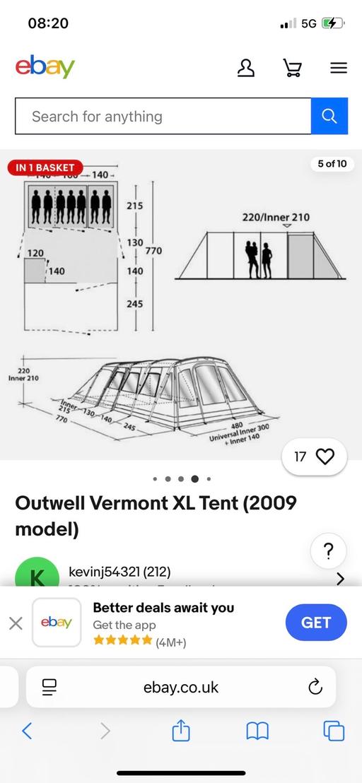 Buy & Sell Measham North West Leicestershire - Photos for Outwell Vermont XL family tent plus extras
