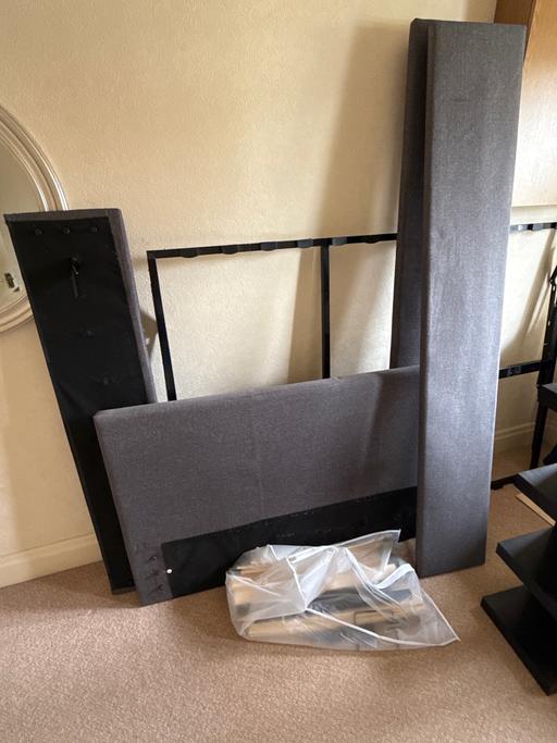 Buy & Sell Sutton Coldfield Birmingham - Photos for Grey double bed with spring lift storage.