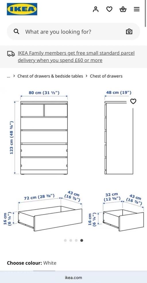 Buy & Sell Lambeth South West London - Photos for MALM IKEA chest of drawers X2