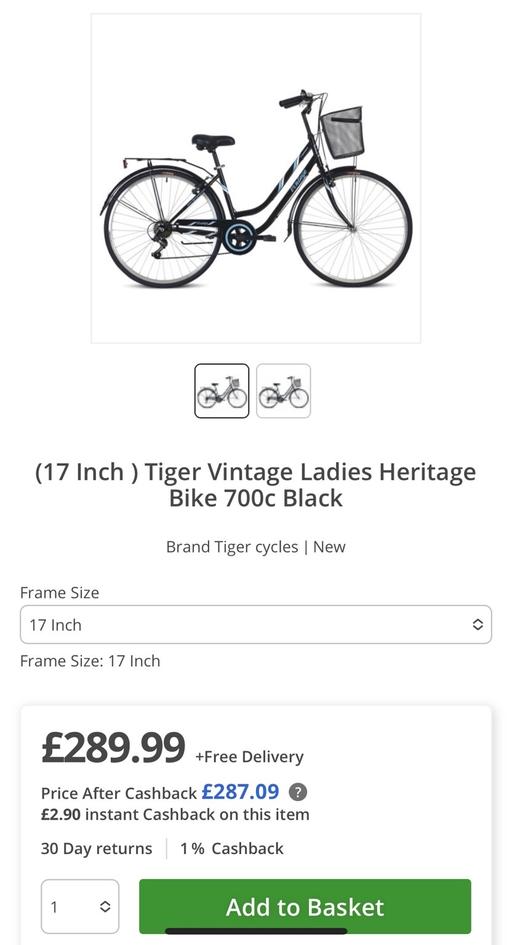 Buy & Sell Beckton East London - Photos for Tiger country Vintage Ladies Heritage Bike