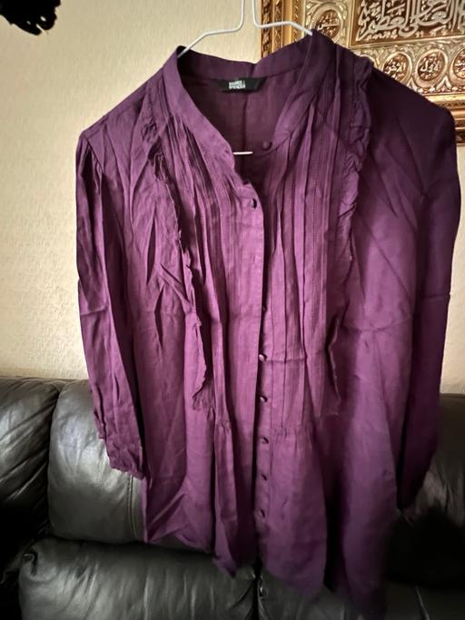 Buy & Sell Cann Hall East London - Photos for M&S ruffle blouse with button down detai