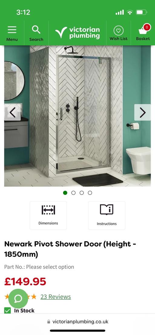 Buy & Sell Duxford South Cambridgeshire - Photos for Orchard 6mm Pivot Shower Door