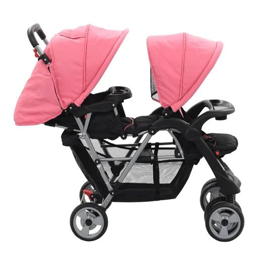 Buy & Sell West Derby Liverpool - Photos for Pink and black double pram pushchair