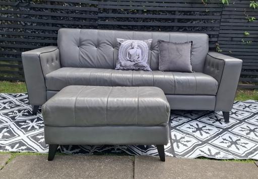 Buy & Sell Wednesfield Wolverhampton - Photos for Grey DFS Leather 3 Seater sofa..