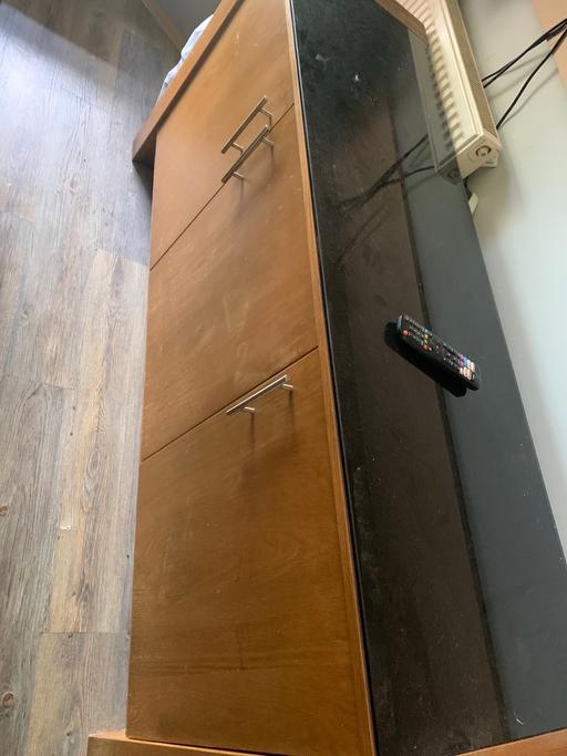 Buy & Sell Birmingham Solihull - Photos for Solid oak glass top sideboard