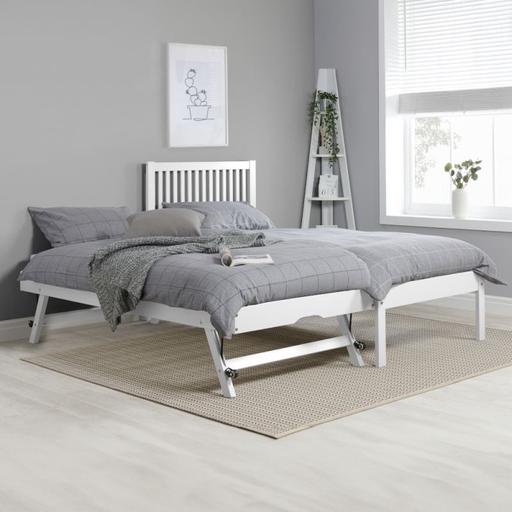 Buy & Sell Brompton South West London - Photos for White wooden trundle bed